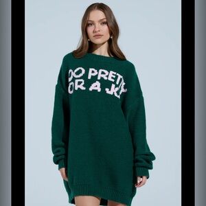 AKIRA Deep Green Knit Top/dress